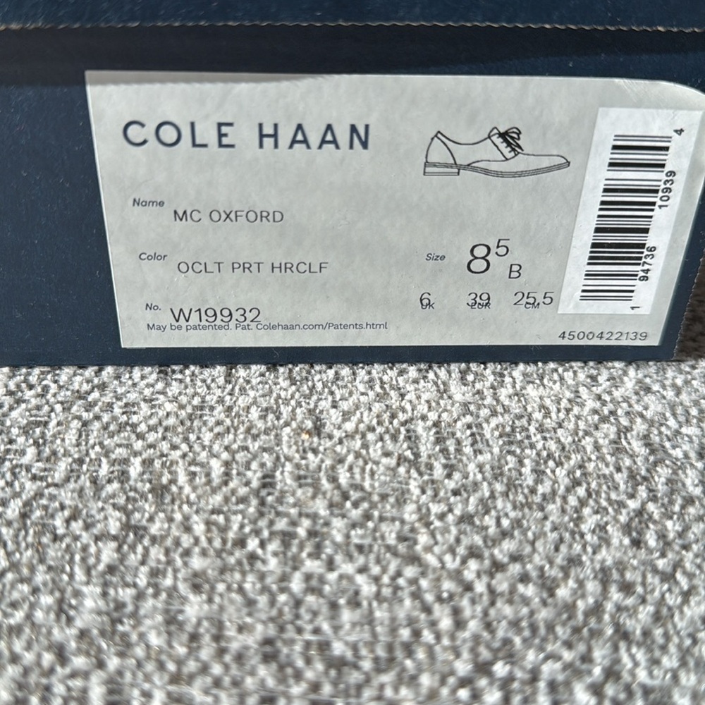 Cole Haan Women's Oxford Leopard Real Fur Size 8.5 - Picture 5 of 5